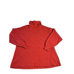 Free People S Softly Structured rust  Ribbed Cowl Neck oversized Tunic sweater